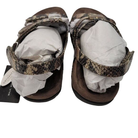 Vionic Snake Print Wrap New Slide Sandals Womens Size 7 New Comfort Orthopedic - Picture 5 of 9